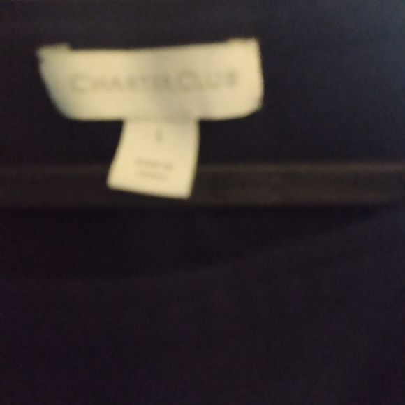 Blue sweater top with stripes size large 12/14 - Picture 5 of 6